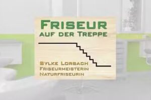 Friseur auf der Treppe
