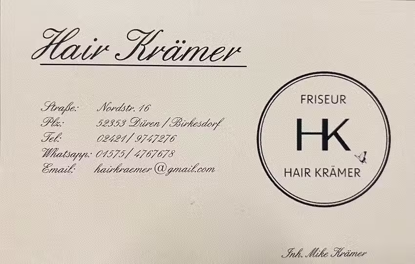 Friseur Hair Kr&auml;mer, Inh. Mike Kr&auml;mer