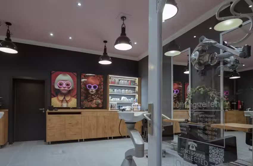 Friseur Seitenscheitel