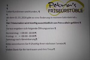 Petra&rsquo;s Friseurst&uuml;ble Inh. Petra Ruchti
