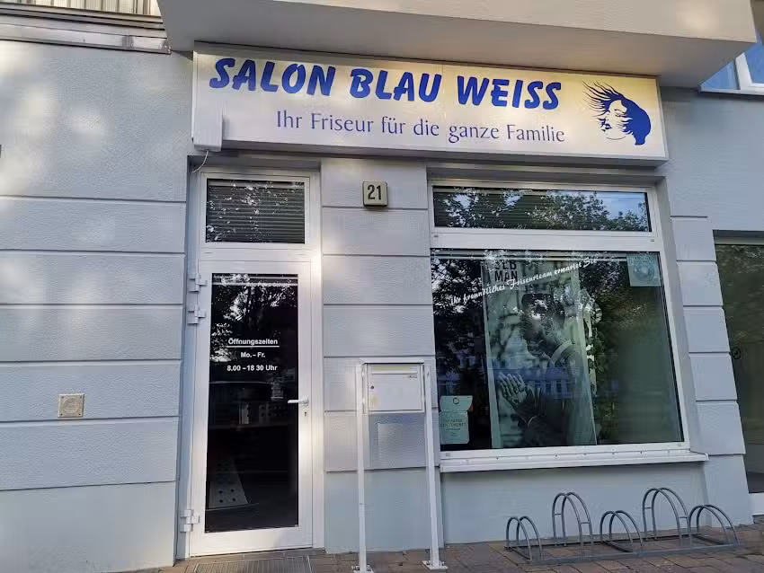 Salon Blau-Wei&szlig;